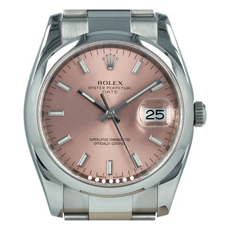 imitación rolex date 34 esfera rosa